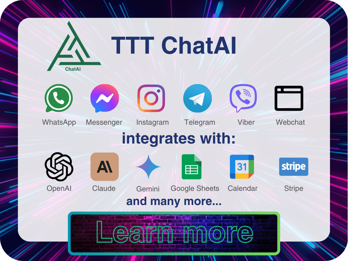 TTT ChatAI chatbot running in WhatsApp